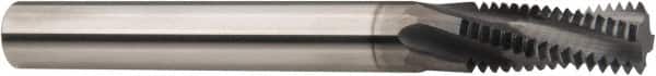 Niagara Cutter - M8x1.00 Metric Fine, 0.235" Cutting Diam, 3 Flute, Solid Carbide Helical Flute Thread Mill - Internal/External Thread, 5/8" LOC, 2-1/2" OAL, 1/4" Shank Diam - Exact Tooling