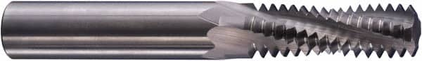 Niagara Cutter - 7/16-14 UN, 0.305" Cutting Diam, 3 Flute, Solid Carbide Helical Flute Thread Mill - Internal/External Thread, 7/8" LOC, 3" OAL, 5/16" Shank Diam - Exact Tooling
