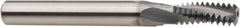 Niagara Cutter - 3/8-16 UN, 0.285" Cutting Diam, 3 Flute, Solid Carbide Helical Flute Thread Mill - Internal/External Thread, 3/4" LOC, 3" OAL, 5/16" Shank Diam - Exact Tooling