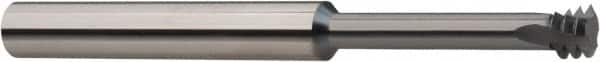 Niagara Cutter - 1/2-13 UN, 0.35" Cutting Diam, 3 Flute, Solid Carbide Helical Flute Thread Mill - Internal/External Thread, 0.23" LOC, 4" OAL, 3/8" Shank Diam - Exact Tooling