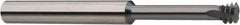 Niagara Cutter - 3/8-24 UN, 0.285" Cutting Diam, 3 Flute, Solid Carbide Helical Flute Thread Mill - Internal/External Thread, 1/8" LOC, 3" OAL, 5/16" Shank Diam - Exact Tooling