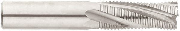 Niagara Cutter - 12mm Diam, Fine Pitch, 32mm LOC, 4 Flute Solid Carbide 45° Corner Chamfer Roughing End Mill - AlTiN Finish, 84mm OAL, 12mm Shank Diam, Single End, Centercutting, 20° Helix - Exact Tooling