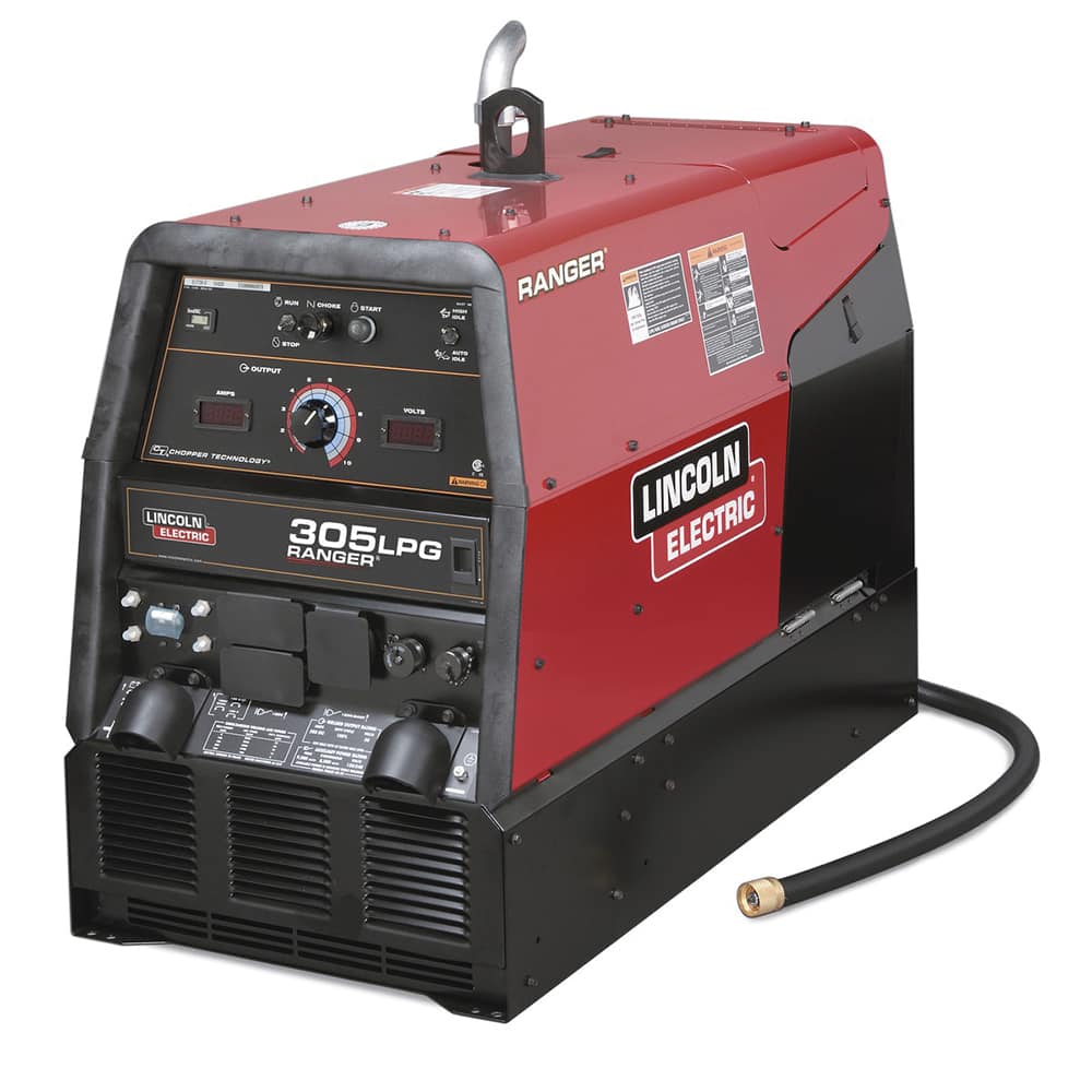 Lincoln Electric - Portable Welder/Generators; Duty Cycle: 300A DC CC/25V/100%; 300A DC CV/25V/100% ; Process: Stick, TIG, MIG, Flux Cored, Gouging ; Input Current: DC ; Output Current: DC ; Maximum Output Voltage: 230 ; Phase: Single Phase - Exact Tooling