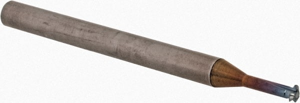 Emuge - 40 to 56 TPI, Internal Single Profile Thread Mill - #2" Noml Diam, 0.081" Cut Diam, 1/8" Shank Diam, 3 Flute, 1-3/32" Neck Length, 1-5/8" OAL, TiCN Finish - Exact Tooling