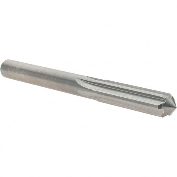 OSG - 21/64" Solid Carbide Chucking Reamer - Straight Flute, 5/16" Straight Shank, 1-1/4" Flute Length, 3-1/2" OAL - Exact Tooling