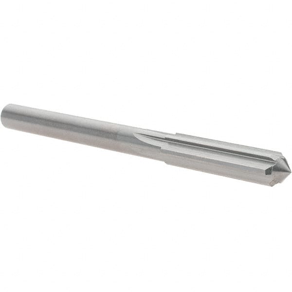 OSG - 9/32" Solid Carbide Chucking Reamer - Straight Flute, 1/4" Straight Shank, 1-1/8" Flute Length, 3-1/4" OAL - Exact Tooling