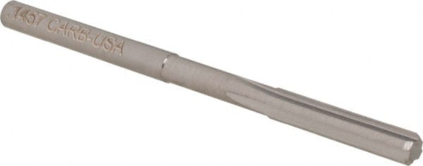 OSG - 3.7mm Solid Carbide Chucking Reamer - Straight Flute, 3.57mm Straight Shank, 19mm Flute Length, 64mm OAL - Exact Tooling