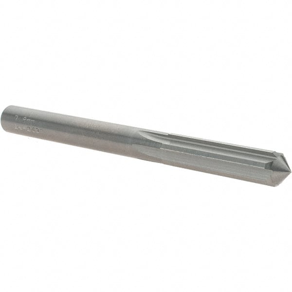 OSG - 7.8mm Solid Carbide Chucking Reamer - Straight Flute, 7.14mm Straight Shank, 29mm Flute Length, 83mm OAL - Exact Tooling