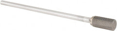 OSG - 1/2" Cut Diam, 1/4" Shank Diam, Cylinder Head Fluted Cut Burr - Carbide, Flat End, 1" LOC, 6" OAL - Exact Tooling