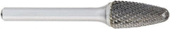 OSG - 12mm Cut Diam, 6mm Shank Diam, Tree with Radius Head Burr - Carbide, Radius End, 25mm LOC, 50mm OAL - Exact Tooling