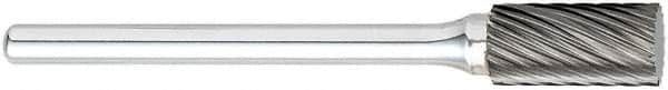 OSG - 6mm Cut Diam, 6mm Shank Diam, Tree with Radius Head Fluted Cut Burr - Carbide, Radius End, 12mm LOC, 50mm OAL - Exact Tooling
