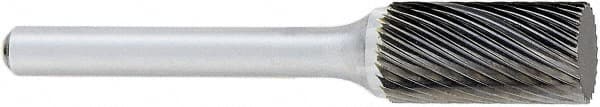 OSG - 6mm Cut Diam, 6mm Shank Diam, Cylinder Head Fluted Cut Burr - Carbide, Flat End, 16mm LOC, 50mm OAL - Exact Tooling