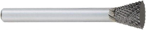 OSG - 9mm Cut Diam, 6mm Shank Diam, Cylinder with Radius Head Burr - Carbide, Radius End, 19mm LOC, 50mm OAL - Exact Tooling