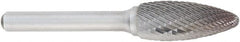 OSG - 6mm Cut Diam, 6mm Shank Diam, Inverted Cone Head Burr - Carbide, Flat End, 8mm LOC, 50mm OAL - Exact Tooling