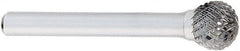 OSG - 6mm Cut Diam, 6mm Shank Diam, Cylinder Head Burr - Carbide, Flat End, 12mm LOC, 50mm OAL - Exact Tooling