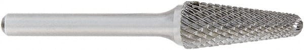 OSG - 16mm Cut Diam, 6mm Shank Diam, Cone Head Burr - Carbide, Radius End, 33mm LOC, 50mm OAL - Exact Tooling