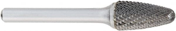 OSG - 9mm Cut Diam, 6mm Shank Diam, Tree with Radius Head Burr - Carbide, Radius End, 19mm LOC, 50mm OAL - Exact Tooling