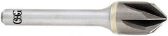 OSG - 1/4" Head Diam, 1/4" Shank Diam, Multi Flute 60° Solid Carbide Countersink - Exact Tooling