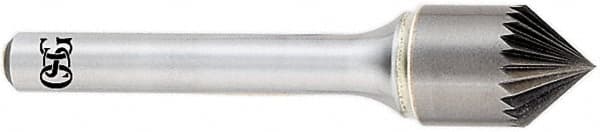 OSG - 3/4" Head Diam, 3/8" Shank Diam, 36 Flute 90° Solid Carbide Countersink - Exact Tooling