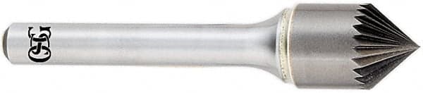 OSG - 1" Head Diam, 1/2" Shank Diam, 46 Flute 60° Solid Carbide Countersink - Exact Tooling