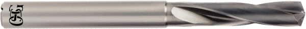OSG - 9/32" 140° Spiral Flute Solid Carbide Screw Machine Drill Bit - WXS Finish, Right Hand Cut, 36mm Flute Length, 94mm OAL, Standard Point, Straight Shank, Through Coolant - Exact Tooling