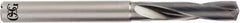 OSG - 9/32" 140° Spiral Flute Solid Carbide Screw Machine Drill Bit - WXS Finish, Right Hand Cut, 36mm Flute Length, 94mm OAL, Standard Point, Straight Shank, Through Coolant - Exact Tooling
