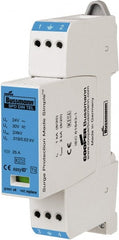Cooper Bussmann - 2 Pole, 1 Phase, 1 kA Nominal Current, 90mm Long x 18mm Wide x 66mm Deep, Thermoplastic Hardwired Surge Protector - DIN Rail Mount, 48 VAC/VDC, 60 VAC/VDC Operating Voltage, 2 kA Surge Protection - Exact Tooling