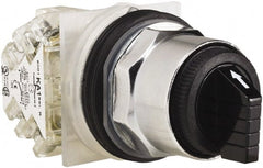 Square D - 30mm Mount Hole, 3 Position, Selector Switch Only - Black, Maintained (MA), Nonilluminated - Exact Tooling