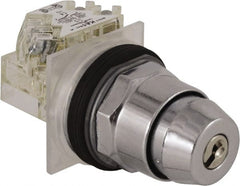 Square D - 30mm Mount Hole, 2 Position, Key Operated, Selector Switch Only - Nonilluminated - Exact Tooling