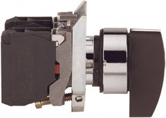 Square D - 0.87 Inch Mount Hole, 3 Position, Lever Operated, Selector Switch Only - Black, Momentary (MO), Nonilluminated, 2NO, Shock and Vibration Resistant - Exact Tooling