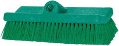 PRO-SOURCE - 1-3/4" Bristle Length, Polypropylene Food Service Brush - 10" Long x 5" Wide Head, 20" OAL, Long Handle, Green, Foam Block - Exact Tooling