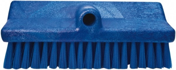 PRO-SOURCE - 1-3/4" Bristle Length, Polypropylene Food Service Brush - 10" Long x 5" Wide Head, 20" OAL, Long Handle, Blue, Foam Block - Exact Tooling