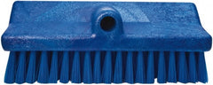 PRO-SOURCE - 1-3/4" Bristle Length, Polypropylene Food Service Brush - 10" Long x 5" Wide Head, 20" OAL, Long Handle, Blue, Foam Block - Exact Tooling