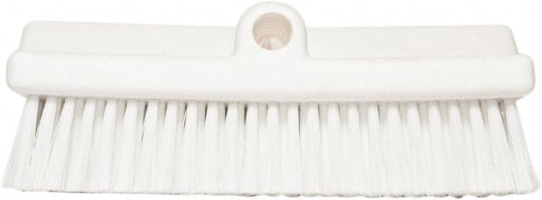 PRO-SOURCE - 1-3/4" Bristle Length, Polypropylene Food Service Brush - 10" Long x 5" Wide Head, 20" OAL, Long Handle, White, Foam Block - Exact Tooling