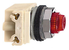 Schneider Electric - 240 VAC Red Lens Incandescent Pilot Light - Round Lens, Screw Clamp Connector - Exact Tooling