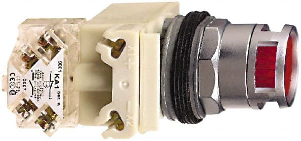 Schneider Electric - 30mm Mount Hole, Flush, Pushbutton Switch - Octagon, Clear Pushbutton, Illuminated, Momentary (MO) - Exact Tooling