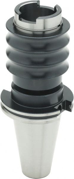 Parlec - CAT50 Taper Shank Tension & Compression Tapping Chuck - 13/16 to 1-3/8" Tap Capacity, 5.65" Projection, Size 3 Adapter, Quick Change, Through Coolant - Exact Tooling
