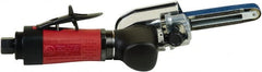 Chicago Pneumatic - 1/2 x 12 Inch, 26,000 RPM Air Belt Sander - 0.4 Hp, 1/4 Inch Inlet, 5.45 CFM Air Consumption, Rear Exhaust - Exact Tooling