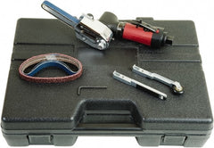 Chicago Pneumatic - 1/2 x 12 Inch, 26,000 RPM Air Belt Sander - 0.4 Hp, 1/4 Inch Inlet, 5.45 CFM Air Consumption, Rear Exhaust - Exact Tooling