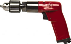 Chicago Pneumatic - 3/8" Keyed Chuck - Pistol Grip Handle, 500 RPM, 2.25 LPS, 4.75 CFM, 0.5 hp, 90 psi - Exact Tooling