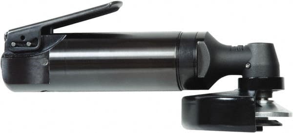 Chicago Pneumatic - 4" Wheel Diam, 13,500 RPM, Pneumatic Angle & Disc Grinder - 3/8-24 Spindle, 8.2 CFM, Side Exhaust - Exact Tooling