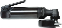 Chicago Pneumatic - 4" Wheel Diam, 13,500 RPM, Pneumatic Angle & Disc Grinder - 3/8-24 Spindle, 8.2 CFM, Side Exhaust - Exact Tooling