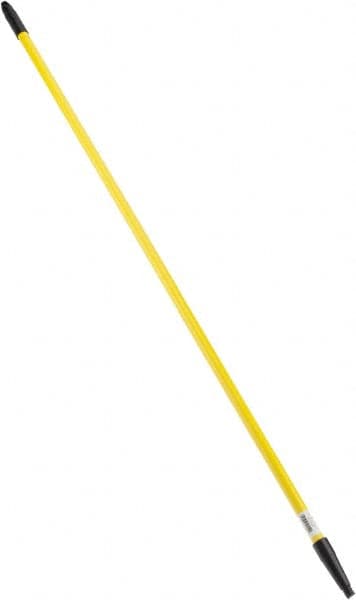 PRO-SOURCE - 60 x 1-1/4" Fiberglass Handle for Floor Squeegees & Push Brooms - Threaded Connection, Yellow - Exact Tooling