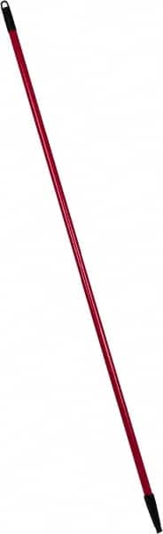 PRO-SOURCE - 60 x 1-1/4" Fiberglass Handle for Floor Squeegees & Push Brooms - Threaded Connection, Red - Exact Tooling