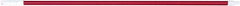 PRO-SOURCE - 60 x 1-1/4" Fiberglass Handle for Floor Squeegees & Push Brooms - Threaded Connection, Red - Exact Tooling