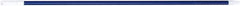PRO-SOURCE - 60 x 1-1/4" Fiberglass Handle for Floor Squeegees & Push Brooms - Threaded Connection, Blue - Exact Tooling