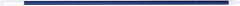 PRO-SOURCE - 54 x 1-1/4" Fiberglass Handle for Floor Squeegees & Push Brooms - Threaded Connection, Blue - Exact Tooling