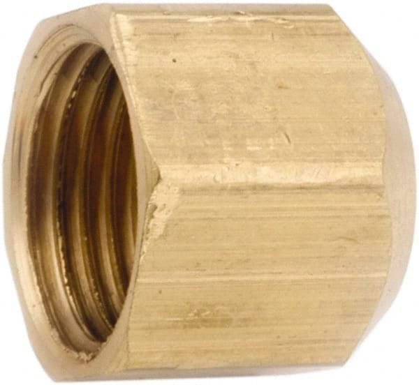 ANDERSON METALS - 5/8" Tube OD, 45° Lead Free Brass Flared Tube Cap - Flare Ends - Exact Tooling