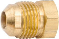 ANDERSON METALS - 1/2" Tube OD, 45° Lead Free Brass Flared Tube Plug - Flare Ends - Exact Tooling