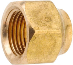 ANDERSON METALS - 5/8" Tube OD, 45° Lead Free Brass Flared Tube Nut - Flare Ends - Exact Tooling
